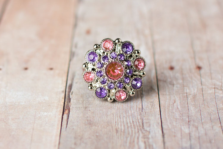 Special - Light Pink/Lavender Rhinestone Button
