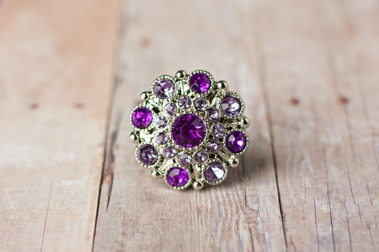 Special - Purple/Lavender Rhinestone Button