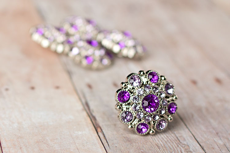 Special - Purple/Lavender Rhinestone Button
